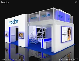 20x30 Island booth design by Pro-X Exhibits
